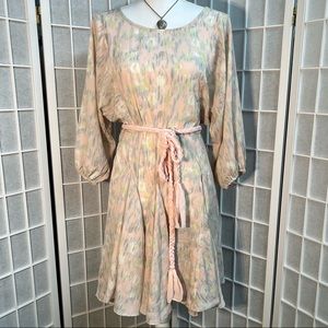 ODDY Abstract Printed Mini Swing Woven Dress M